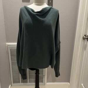 Chic Forest Green Cowl Neck Sweater